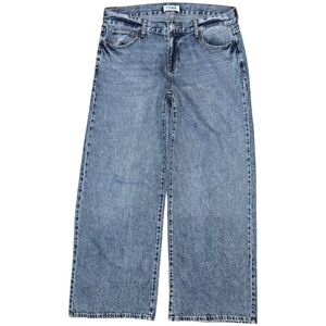 RSQ Tillys Mid Rise Wide Leg Jeans Women’s 29 Medium Blue Wash Baggy (34x32) Y2K